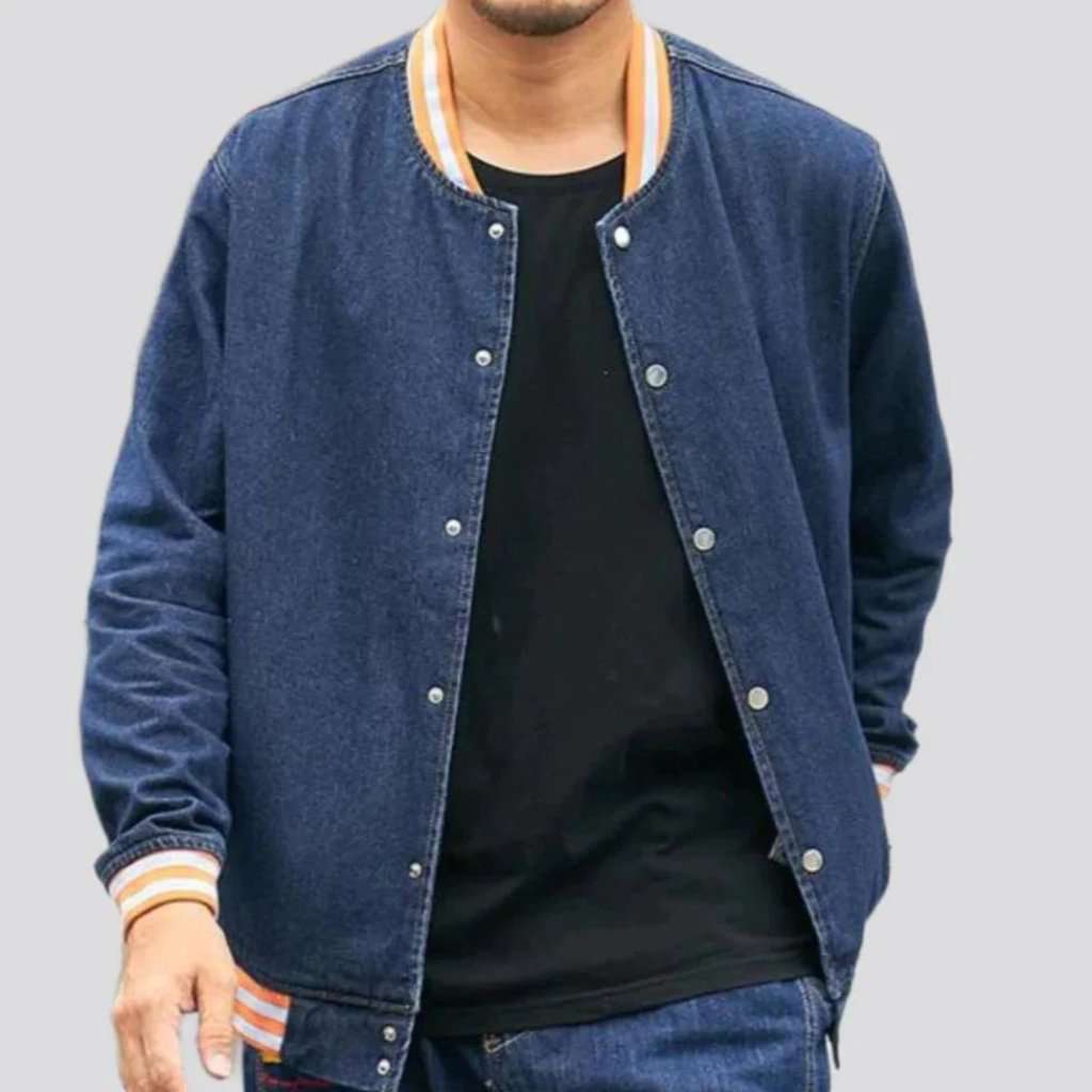 Bomber men jean jacket