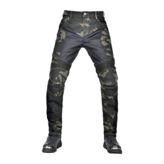 Color protective men moto jeans