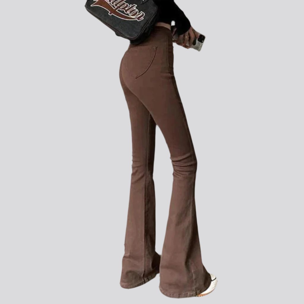 High-waist women bootcut jeans