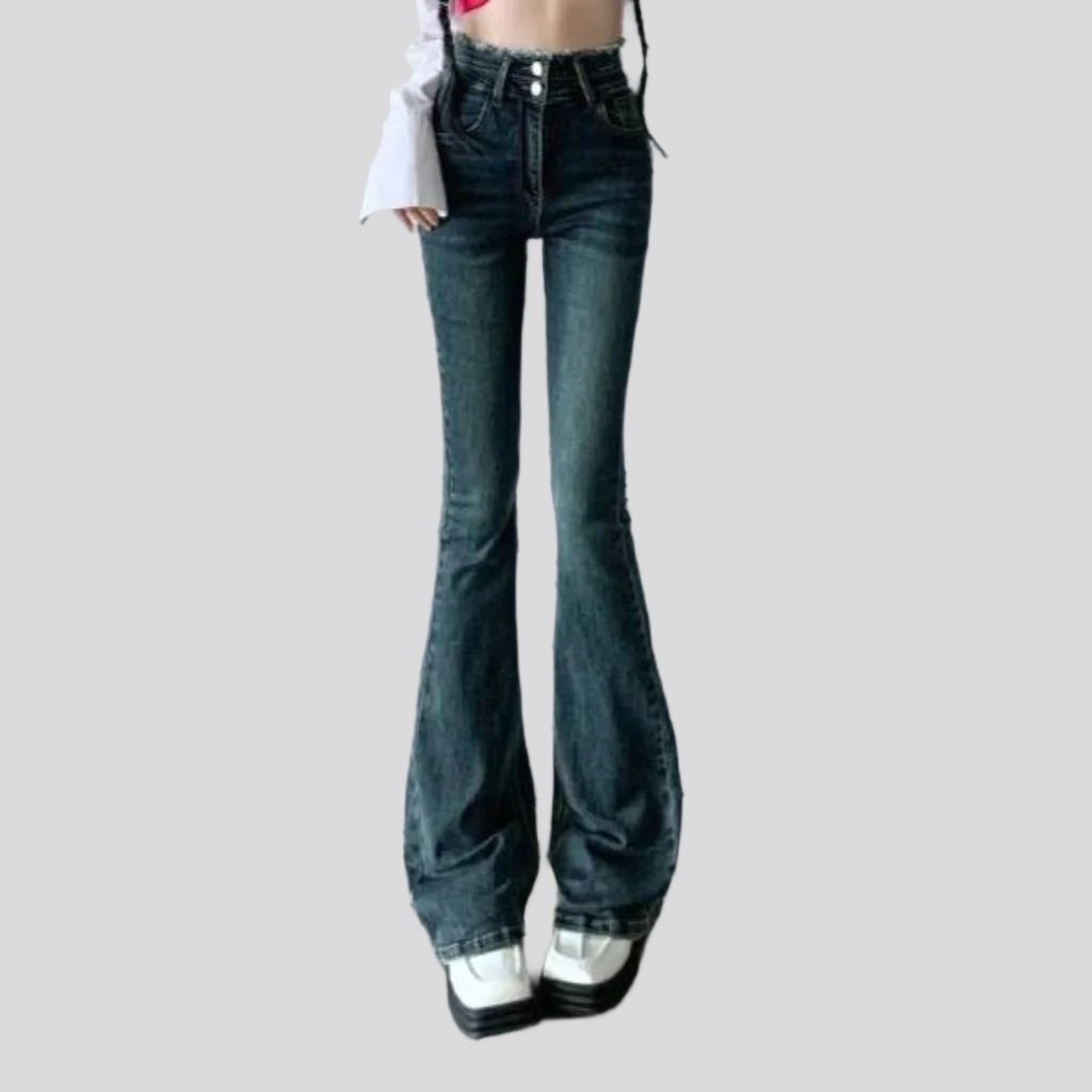 Bootcut Damen Stonewashed Jeans