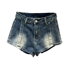 Streetwear dunkle Vintage-Jeansshorts