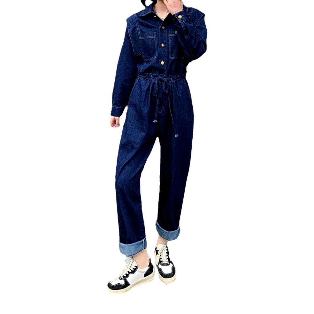 Loose women denim overall