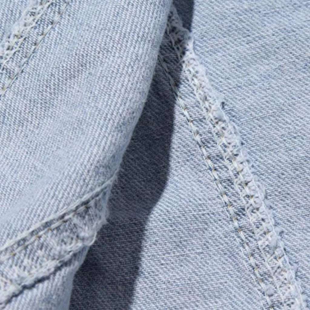 Jeansjacke mit Herzverzierung für Damen