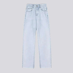 Light wash straight women jeans