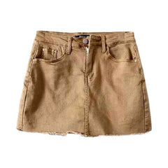 Figurbetonter Mini-Jeans-Skort