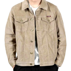 Corduroy insulated denim jacket for men