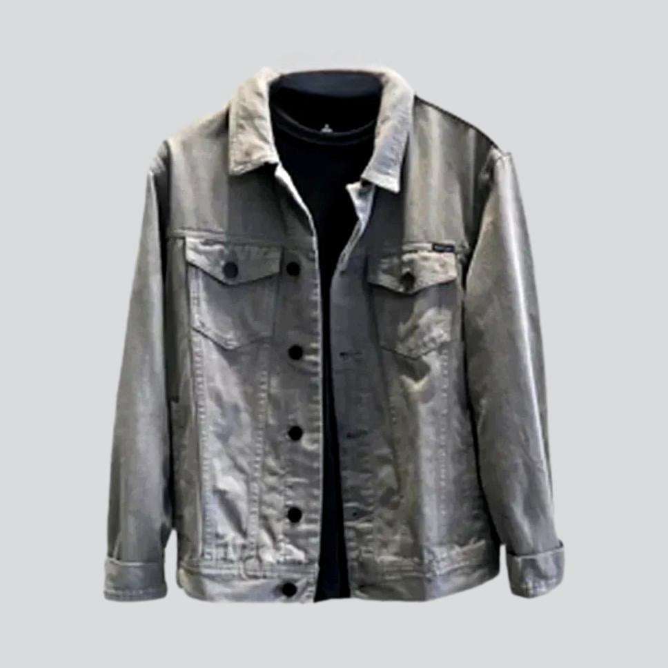 Color casual men jeans jacket