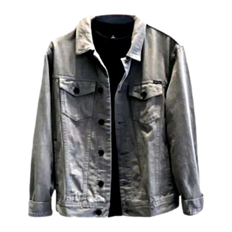 Color casual men jeans jacket