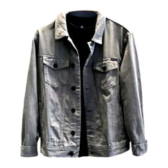 Color casual men jeans jacket