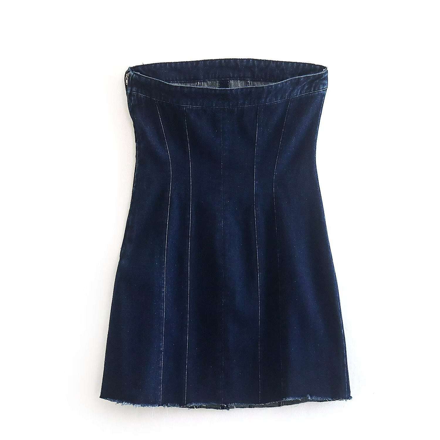 Body con mini denim dress