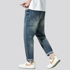 Baggy men sanded jeans