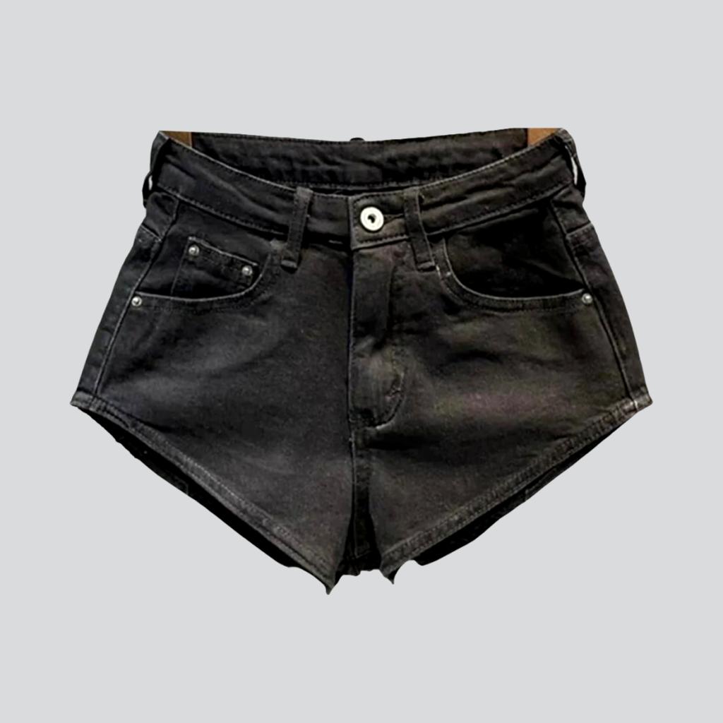 Streetwear vintage women denim shorts