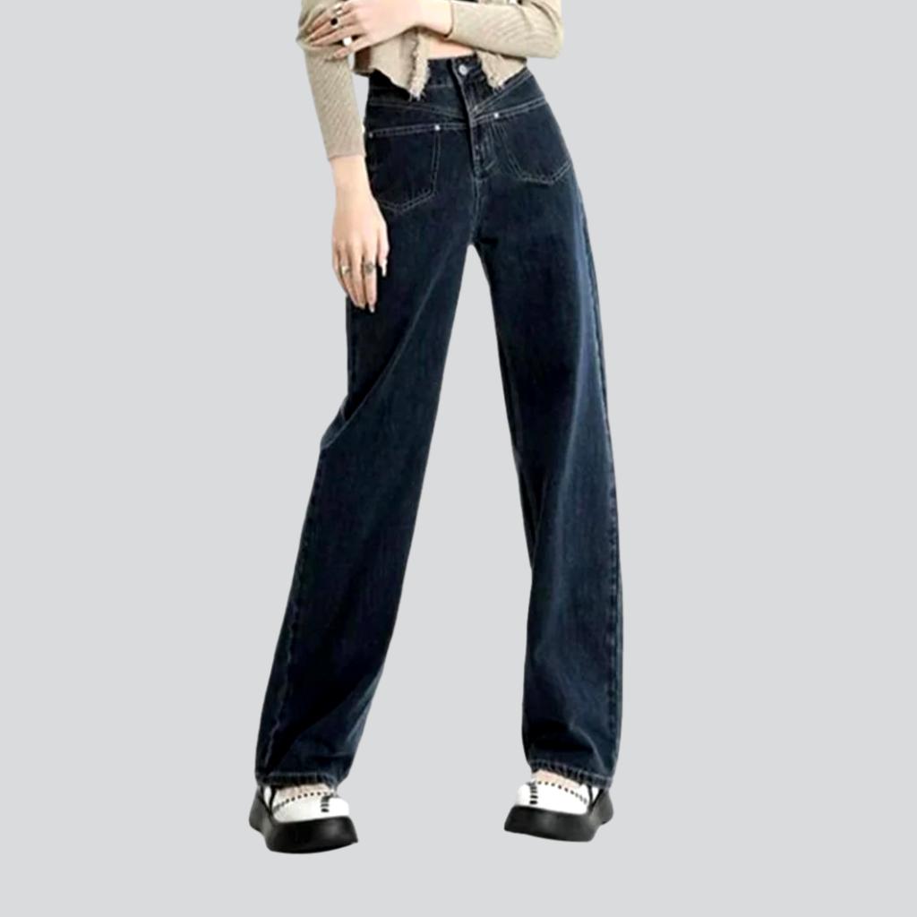 Straight-Pocket-Jeans für Damen