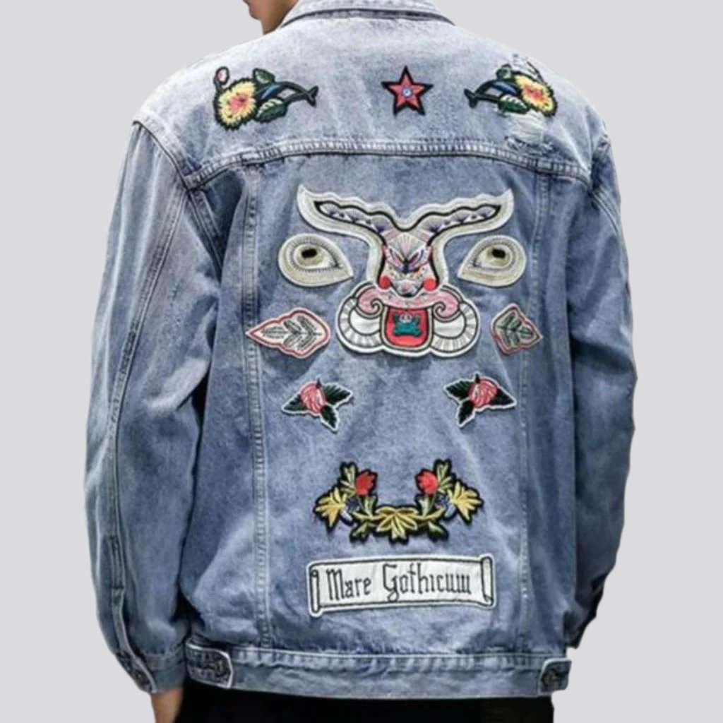 Light-wash men jean jacket