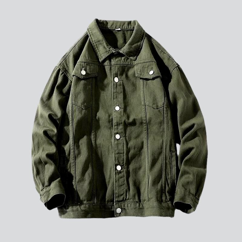 Super übergroße farbige Jeansjacke