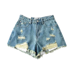 Y2k fashion distressed denim shorts