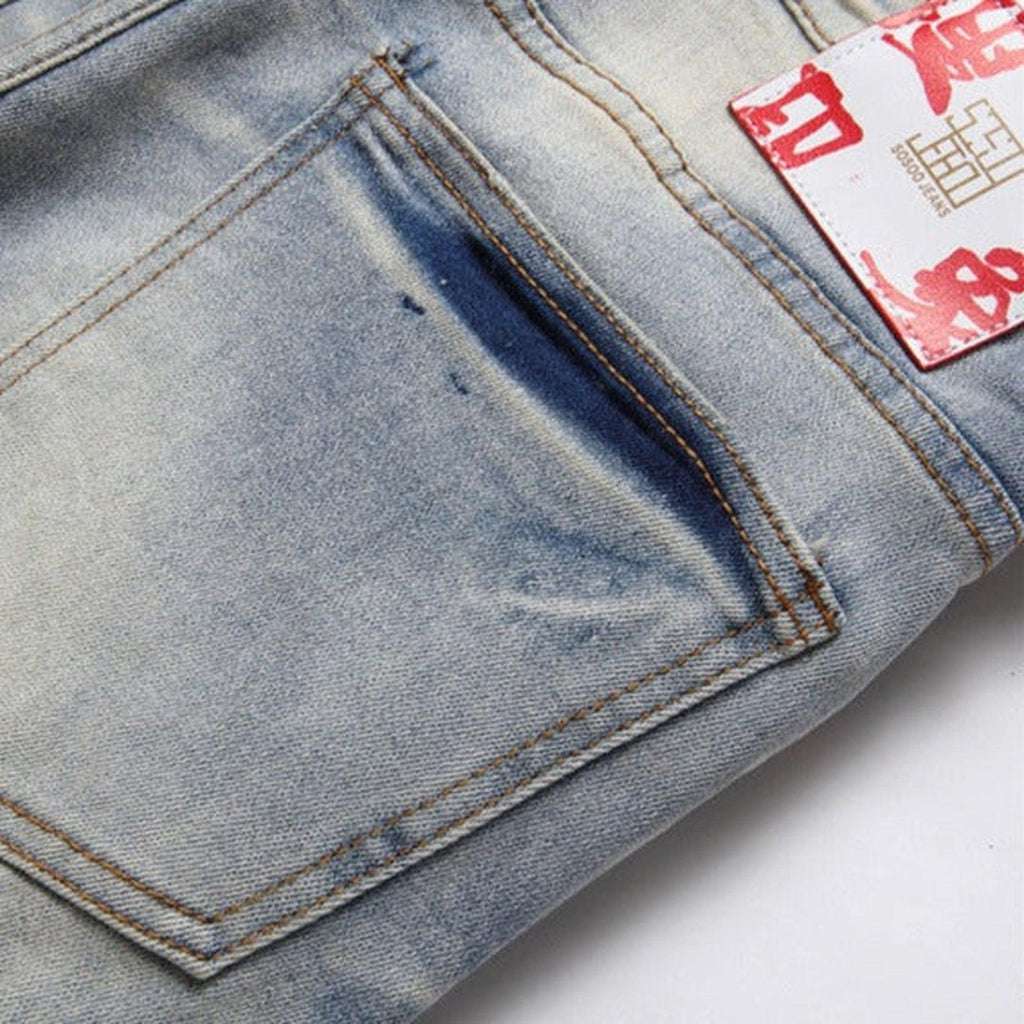 Jeans für Herren mit Graffiti-Malerei