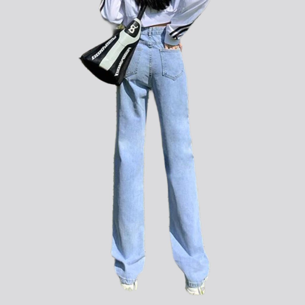 Straight-leg color women jeans