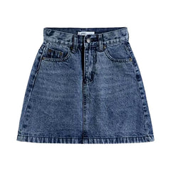 Vintage-Mini-Jeansrock mit Whiskers