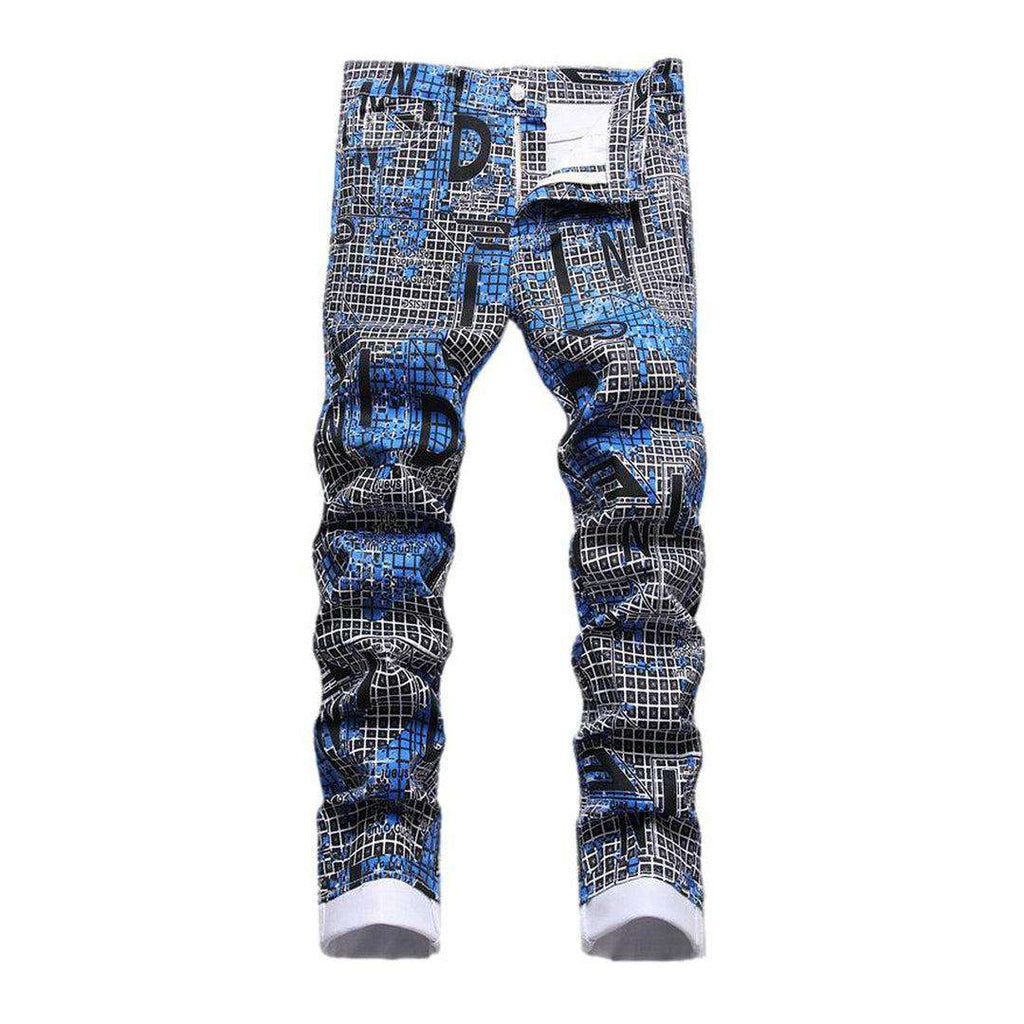 Digital print men jeans