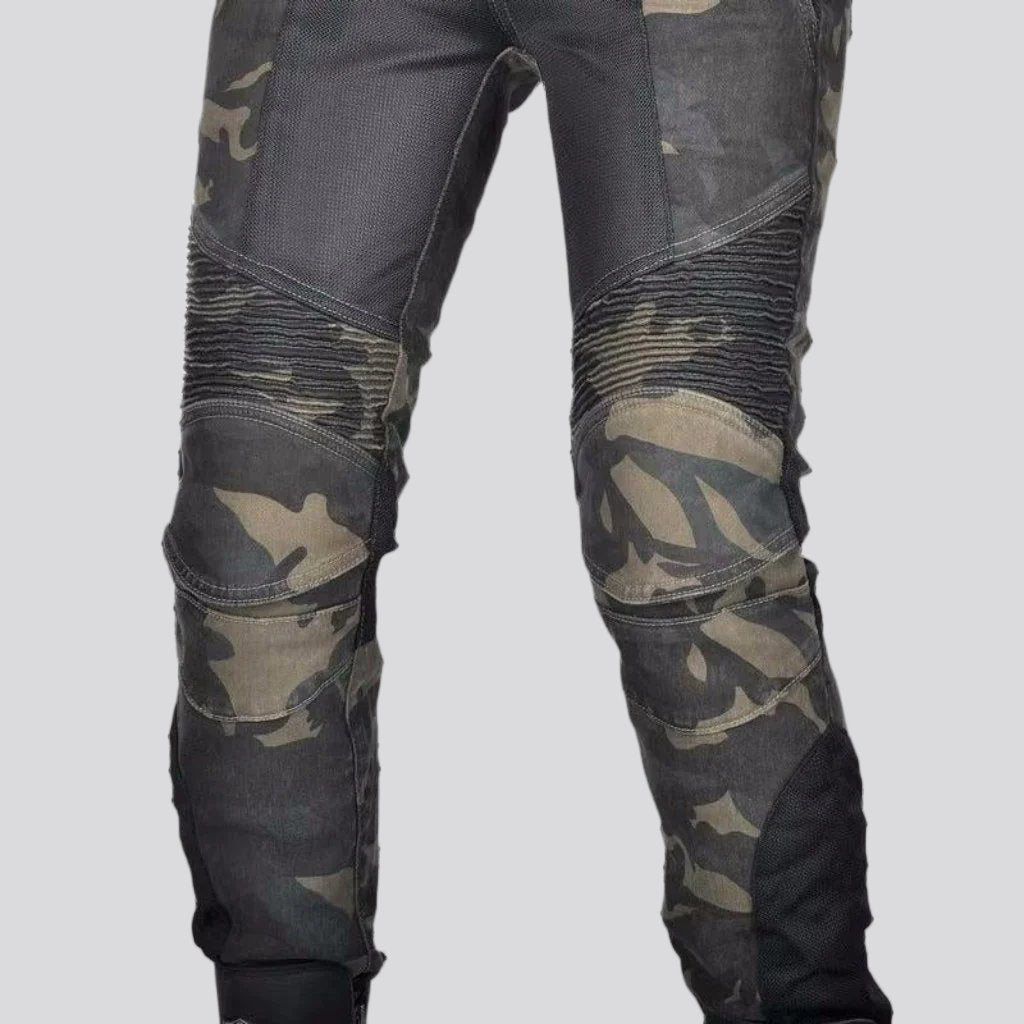 Schlanke Biker-Jeanshose für Damen