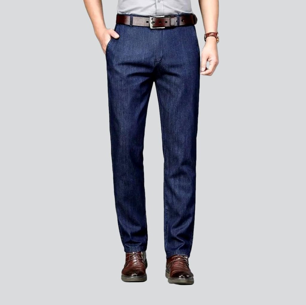 Thin business casual denim pants