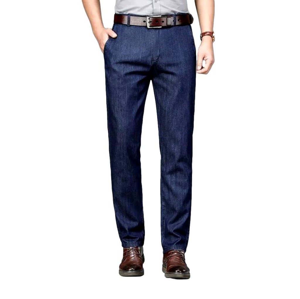 Thin business casual denim pants