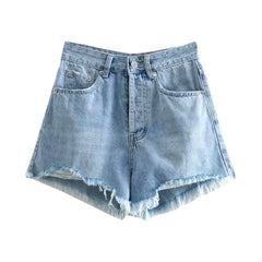 Urban Straight Jeansshorts im Distressed-Look