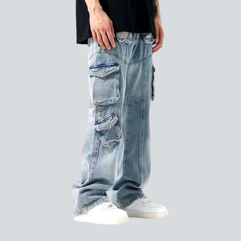 Cargo multi-pocket men jeans