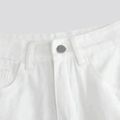 White straight-cut women jeans