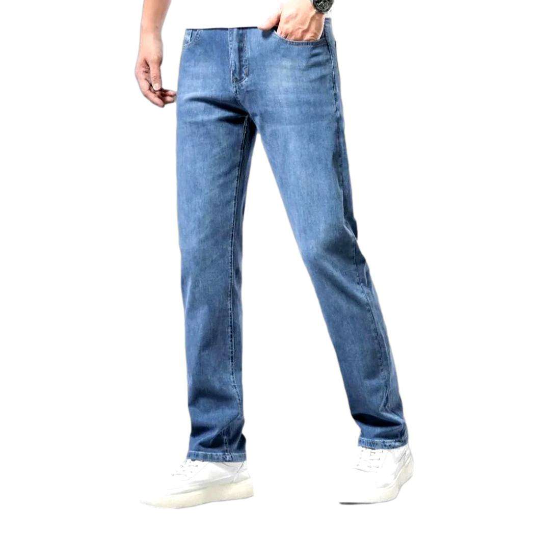 Back pocket embroidery casual jeans