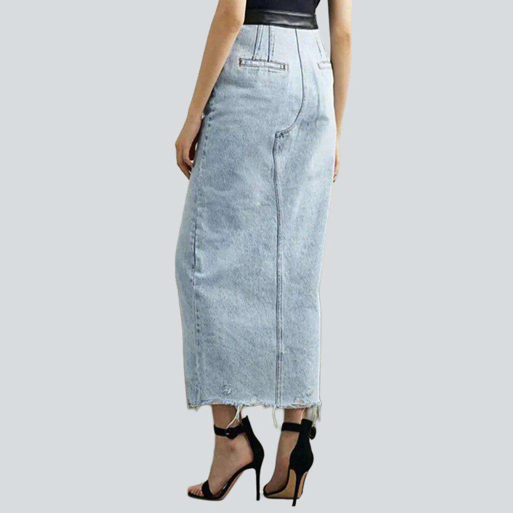 Long women jeans skirt