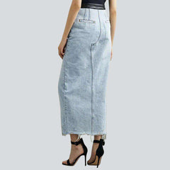 Long women jeans skirt