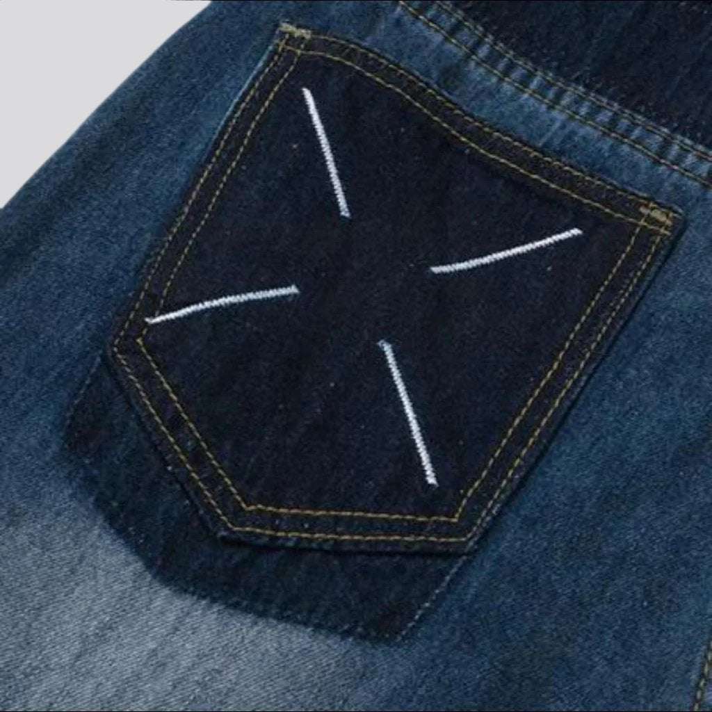 Baggy Jeans mit aufgesetzten Taschen für Damen