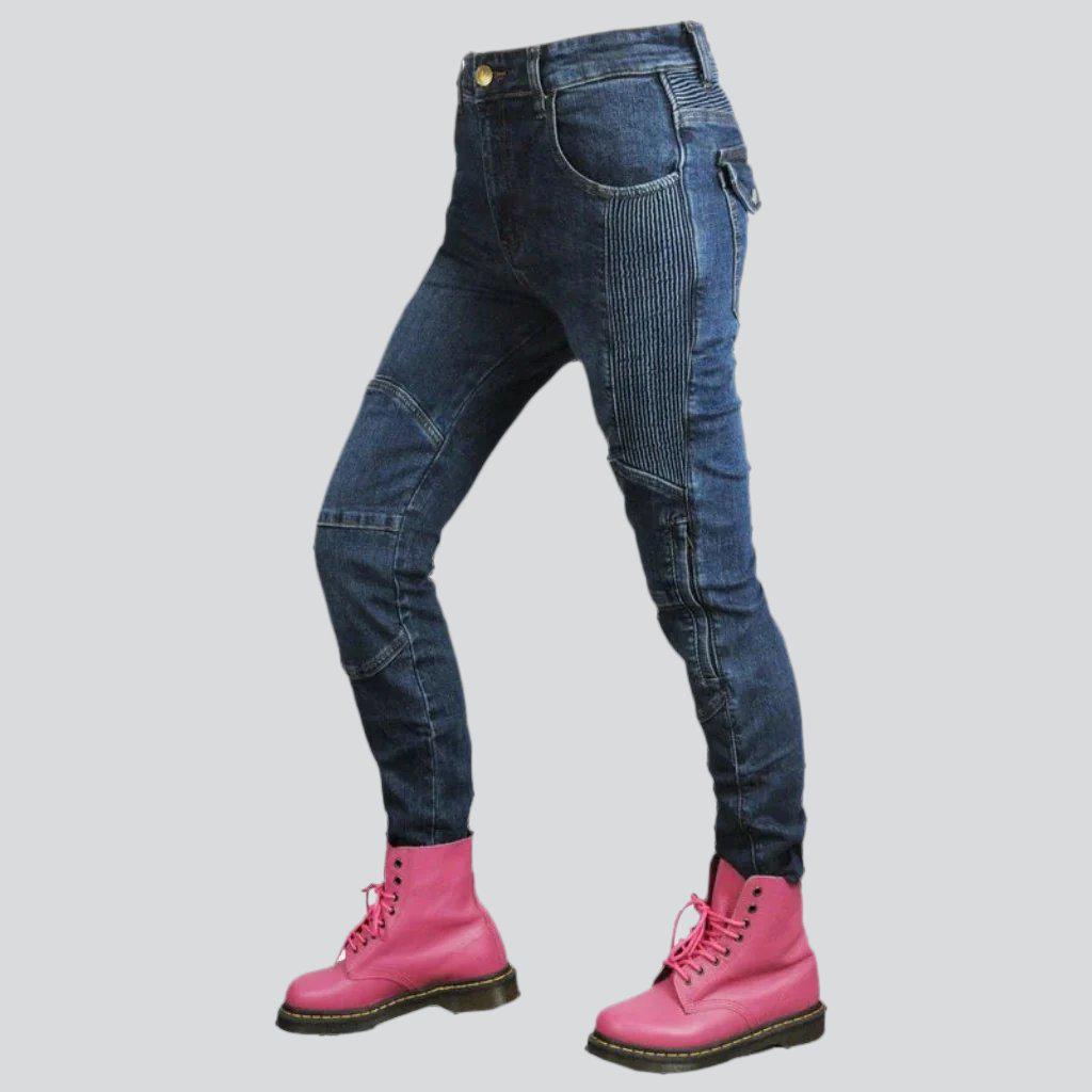 Strapazierfähige Damen-Bikerjeans