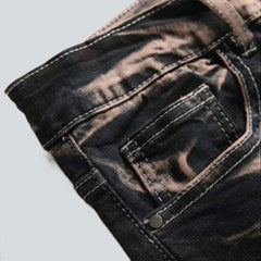 Kontrastfarbene, überfärbte Skinny-Jeans für Herren