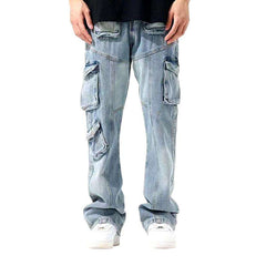 Cargo multi-pocket men jeans