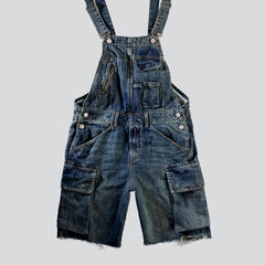 Vintage cargo men denim romper