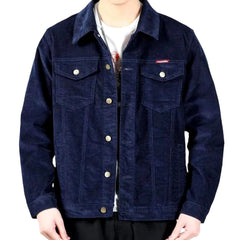 Corduroy insulated denim jacket for men