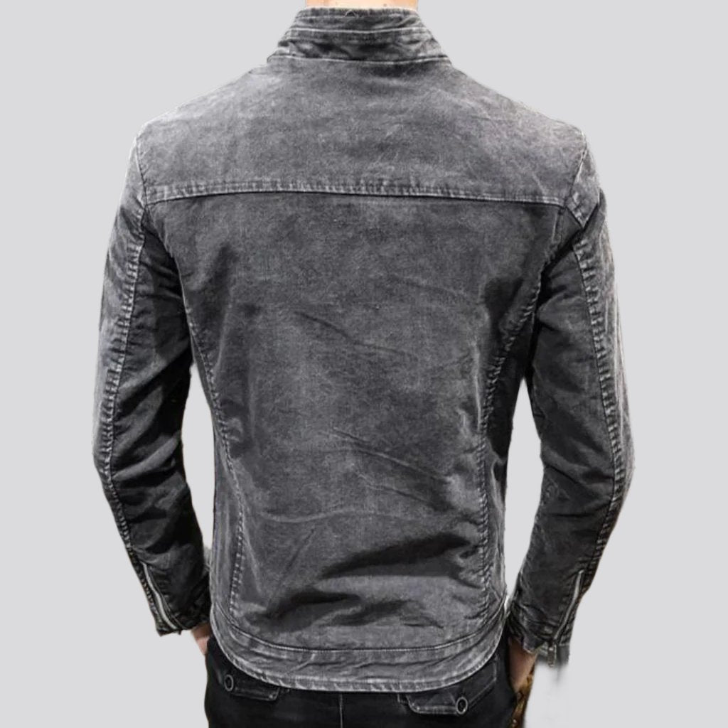 Chaqueta vaquera ajustada Y2K para hombre