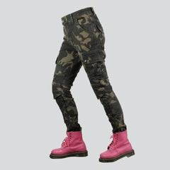 Military women biker jeans