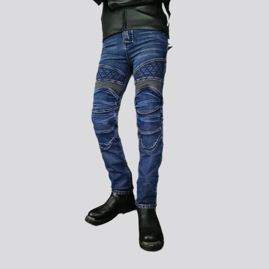 Slim men biker jeans