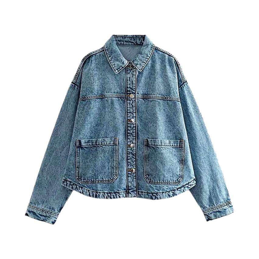 Street chore jeans jacket for women