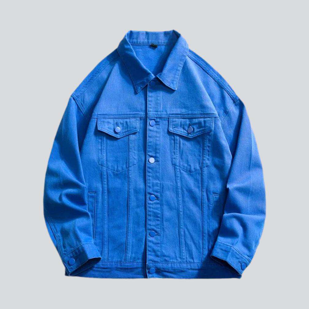 Color y2k men denim jacket