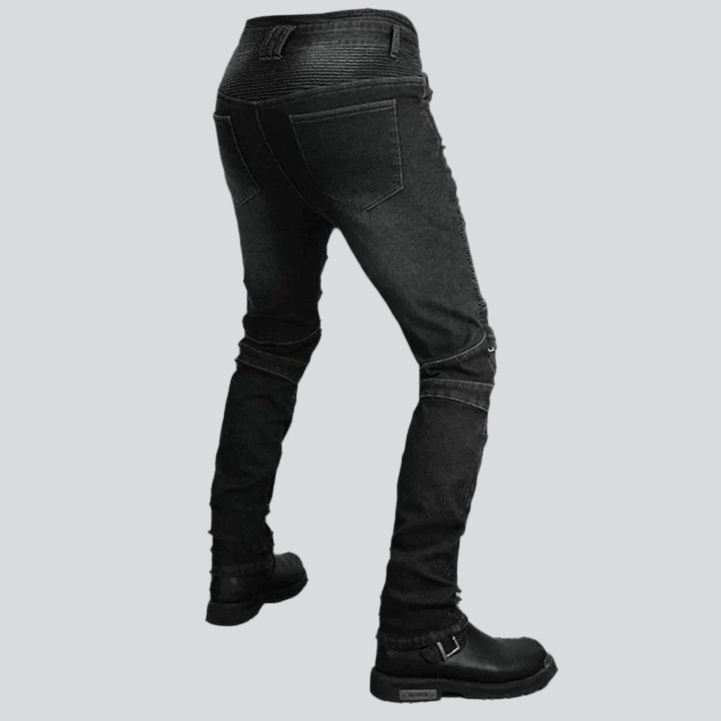 Winter Samt Herren Bikerjeans