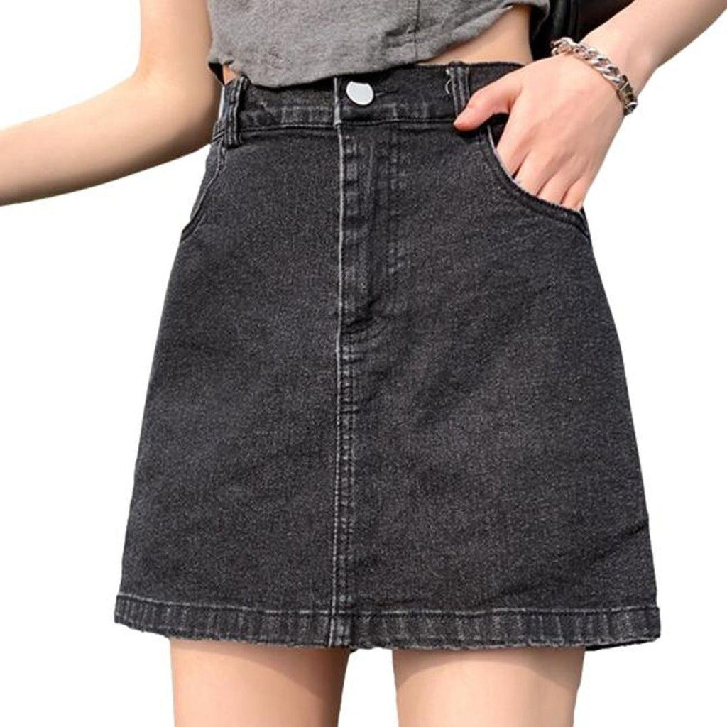 Simple skort denim skirt