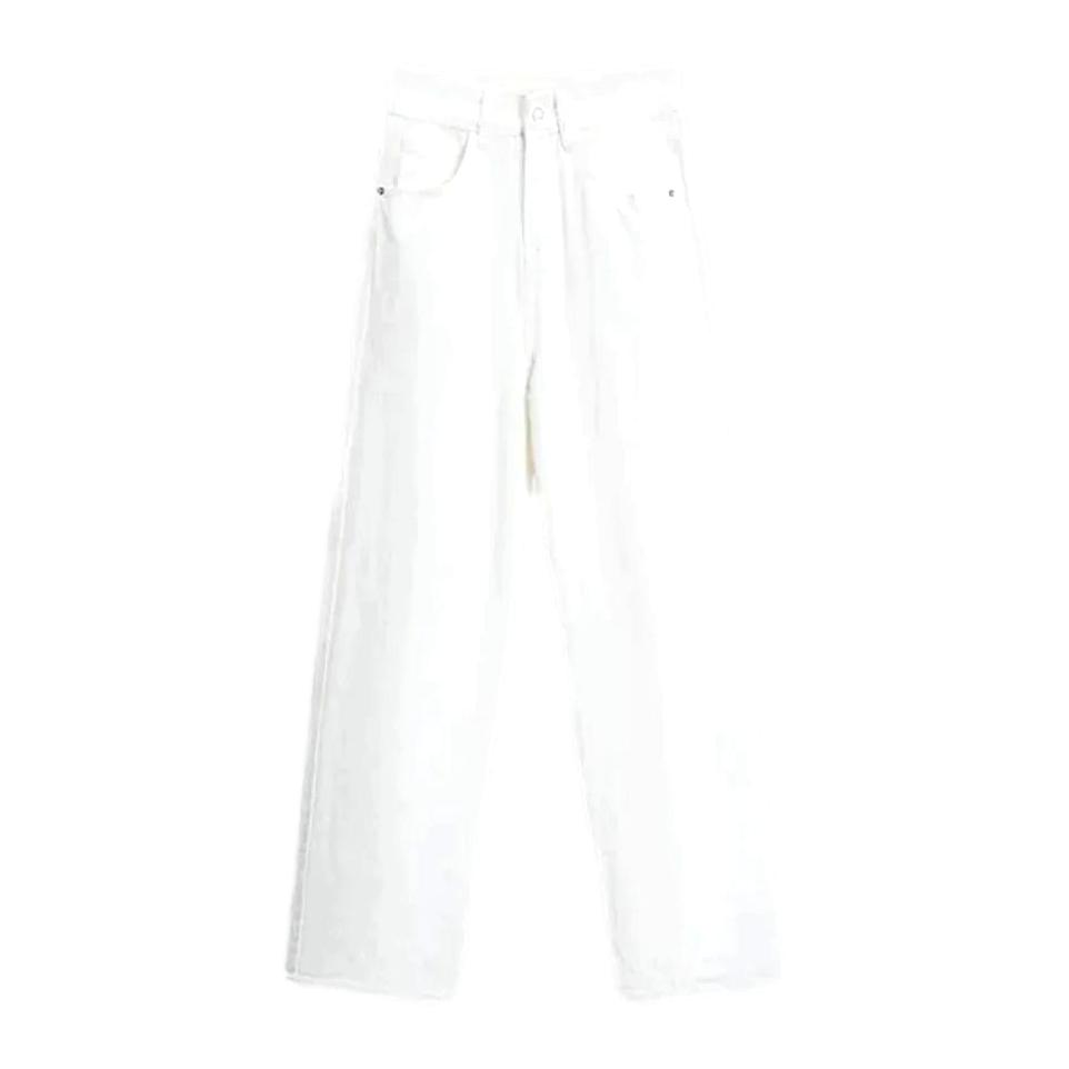 White straight-cut women jeans