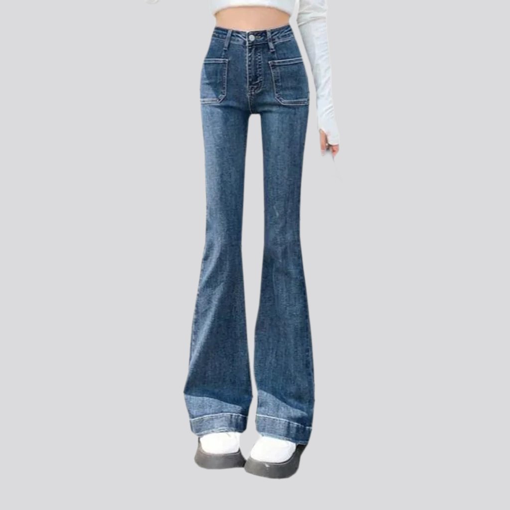 Bootcut Damen High-Waist-Jeans