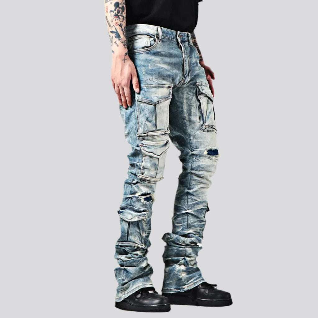 Mid-waist men jeans