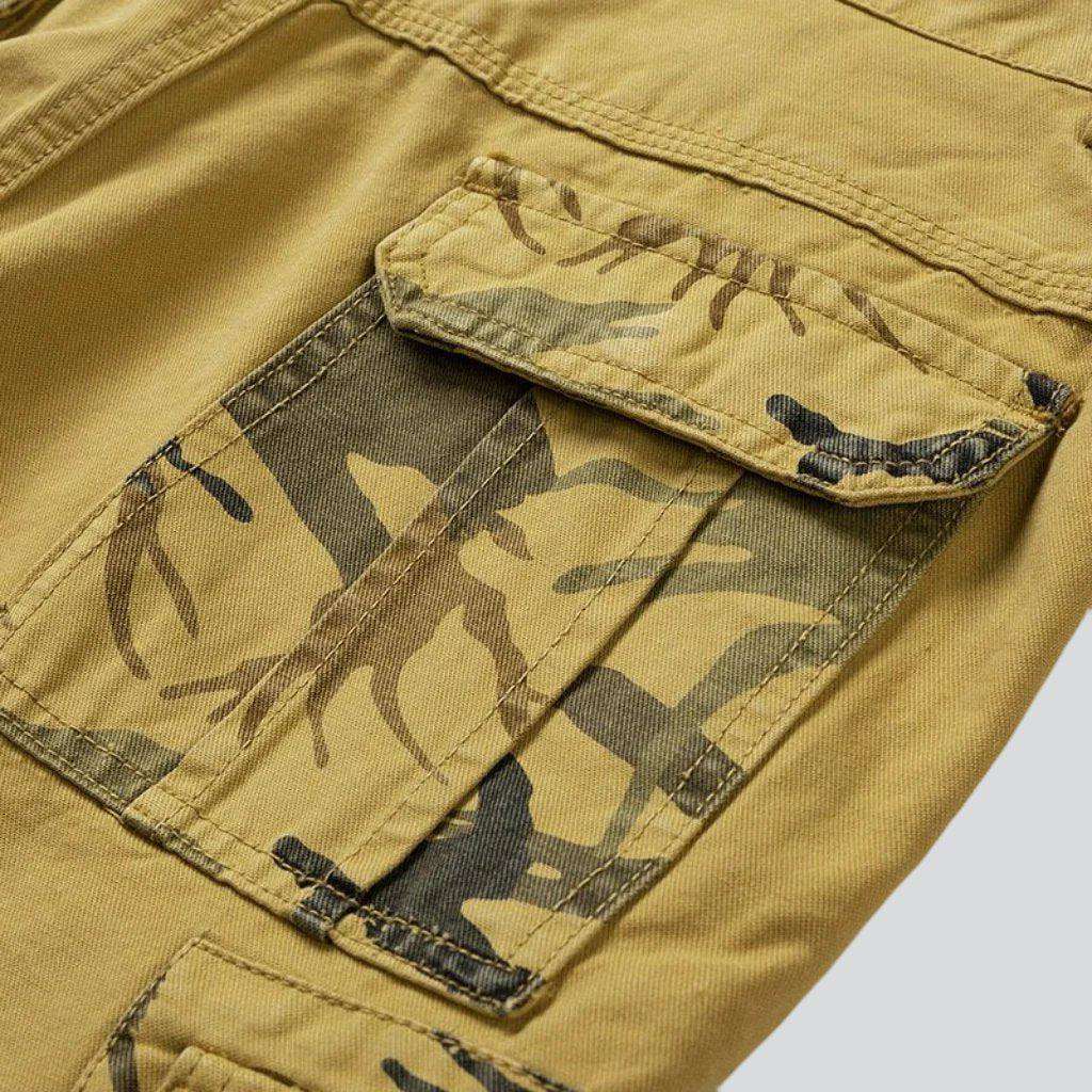 Pantalones cortos vaqueros cargo de camuflaje para hombre